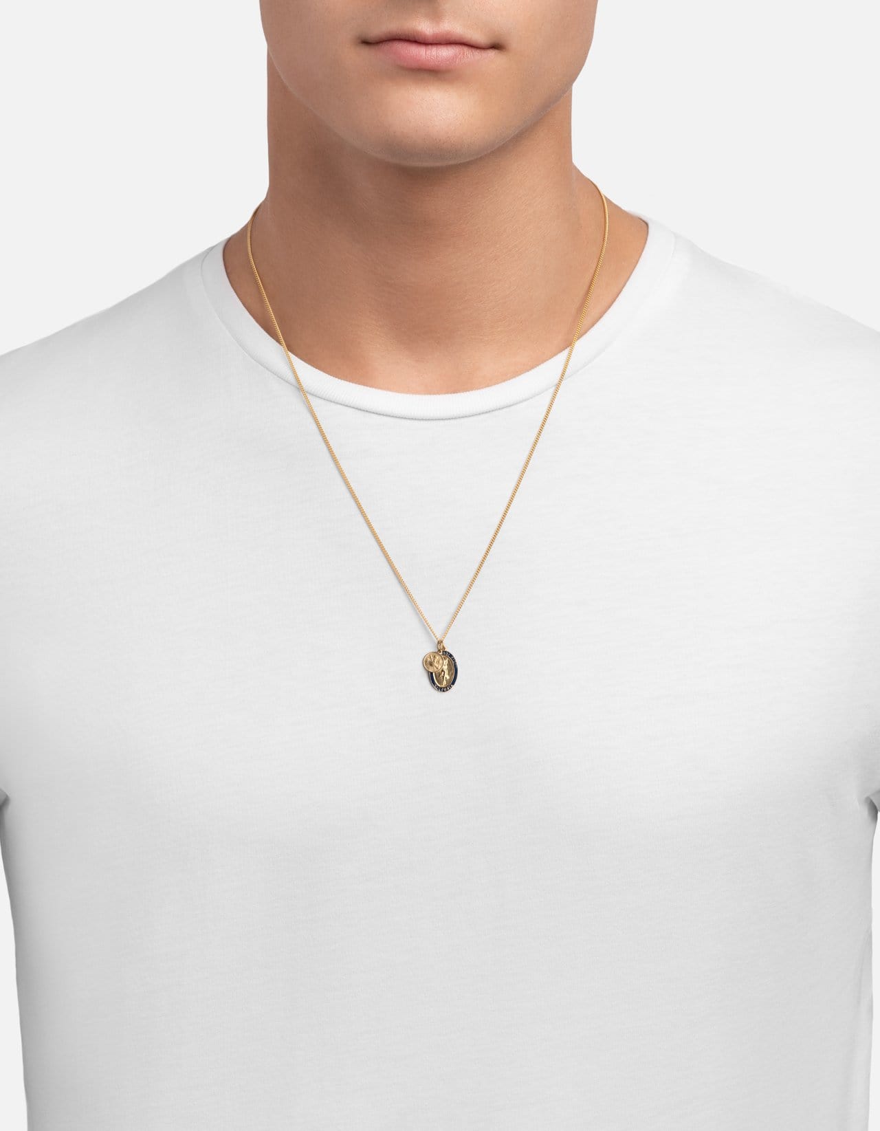 Victoria Necklace, Gold Vermeil/Navy
