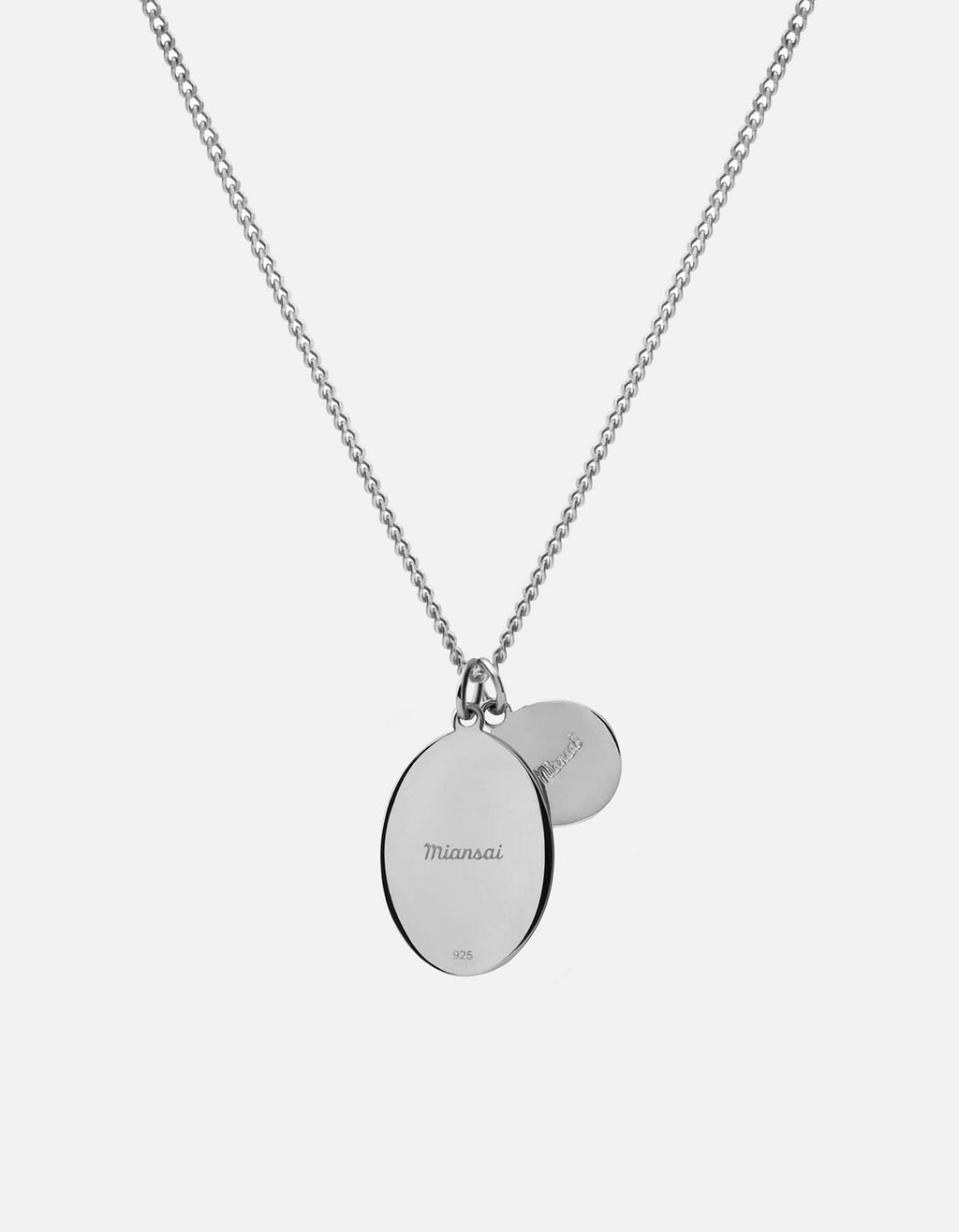 Victoria Pendant Necklace, Sterling Silver / Navy