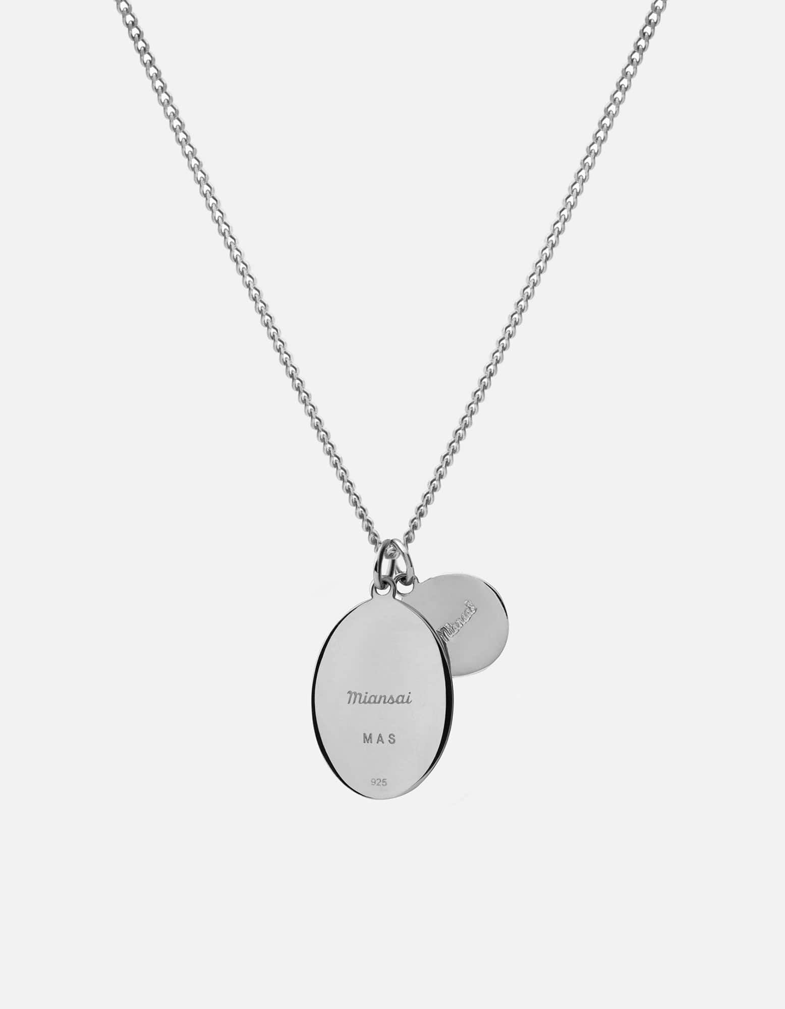 Victoria Pendant Necklace, Sterling Silver / Navy