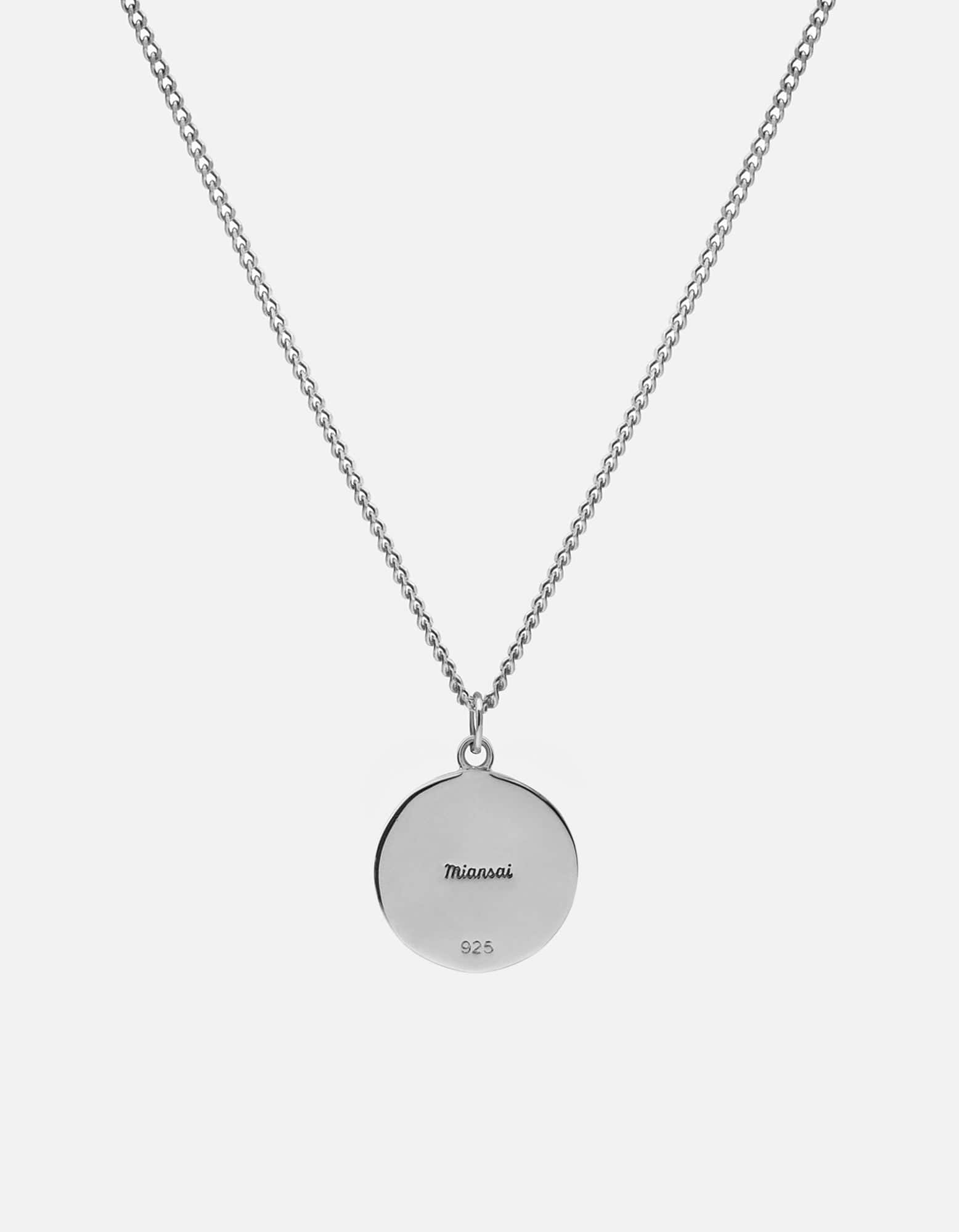 Lady Liberty Necklace, Sterling Silver/Black