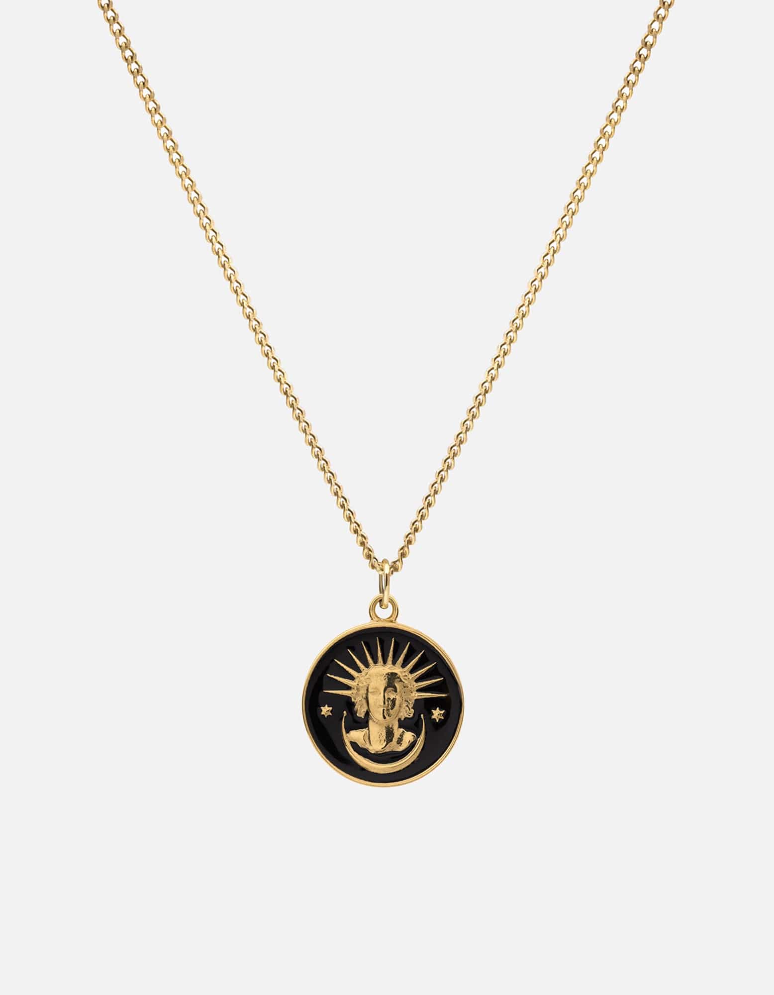 Miansai Necklaces Lady Liberty Necklace, Gold Vermeil/Black Black / 24 in.