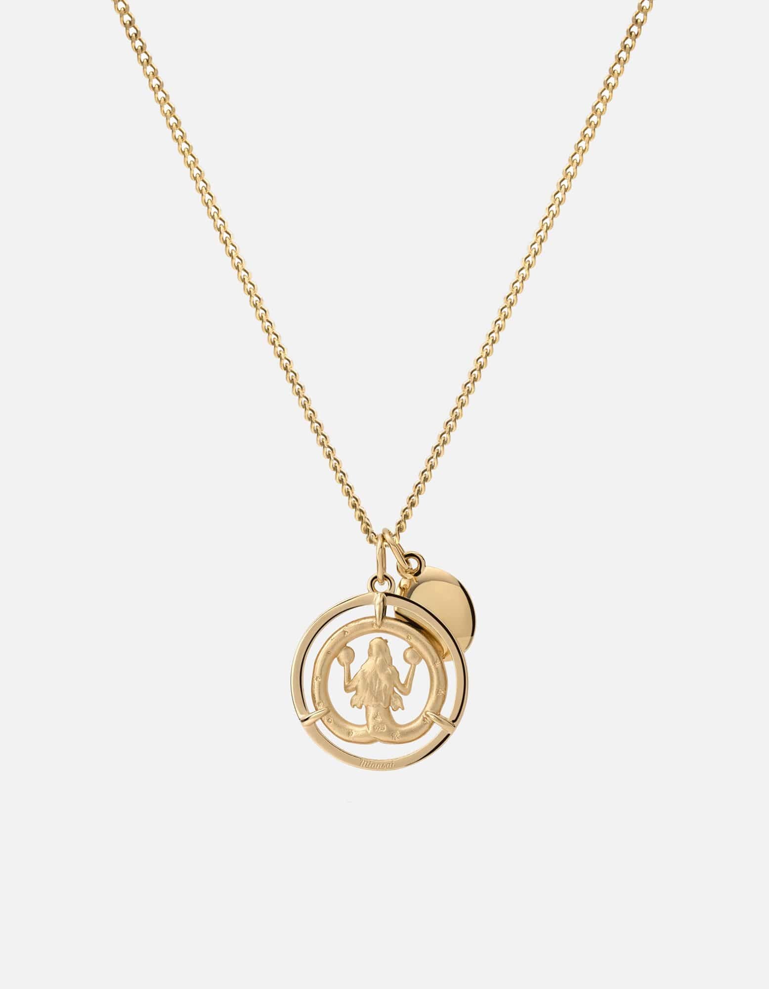 Eternita Pendant Necklace, Gold Vermeil / Blue