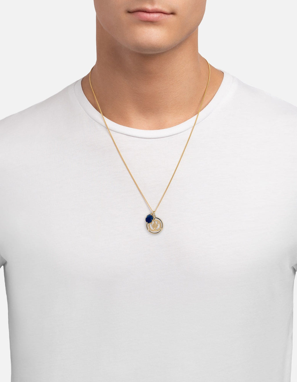 Eternita Pendant Necklace, Gold Vermeil / Blue