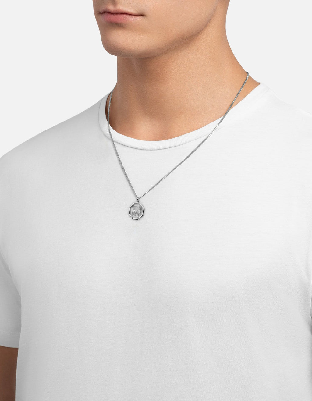 Lamassu Pendant Necklace, Sterling Silver