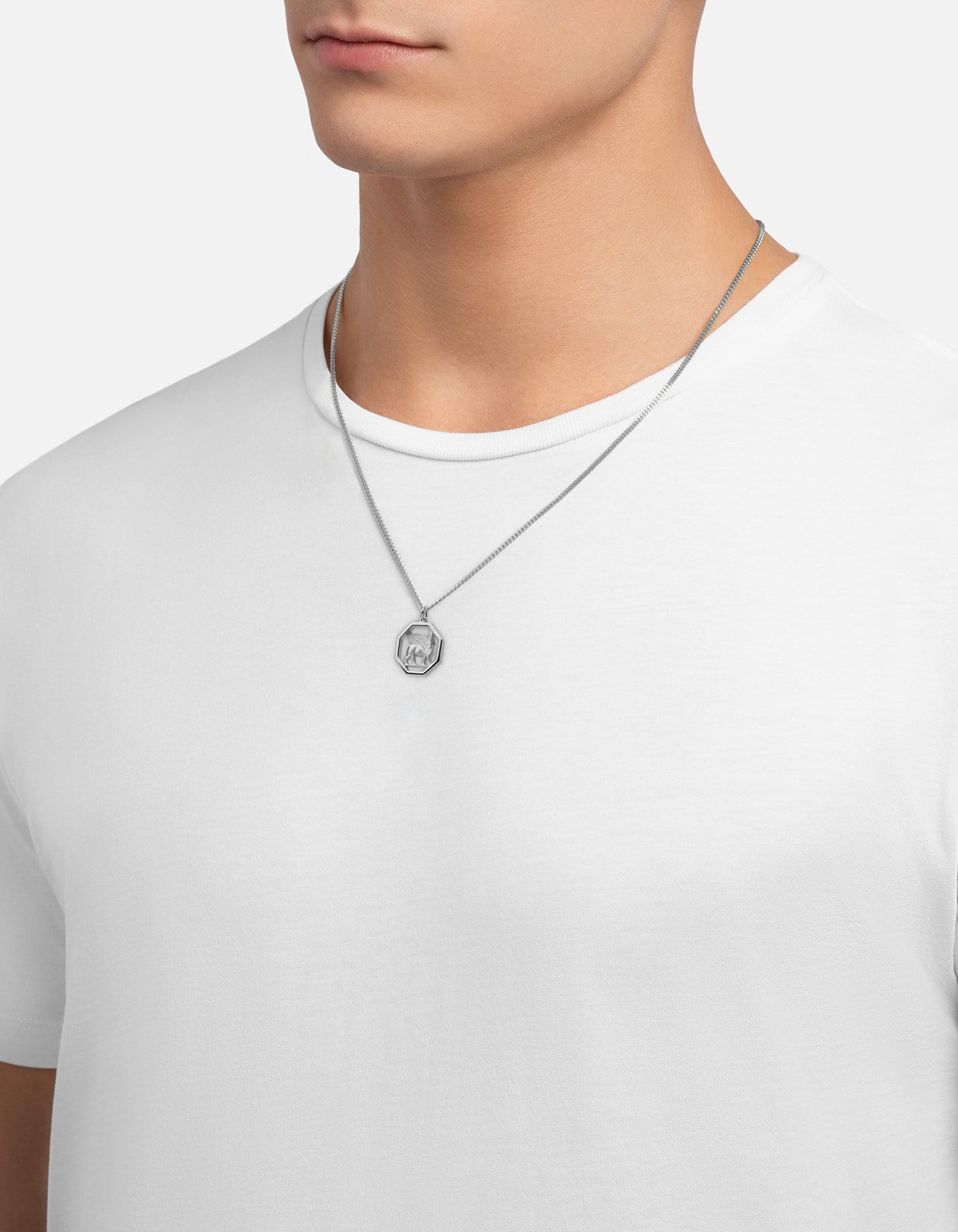 Lamassu Pendant Necklace, Sterling Silver