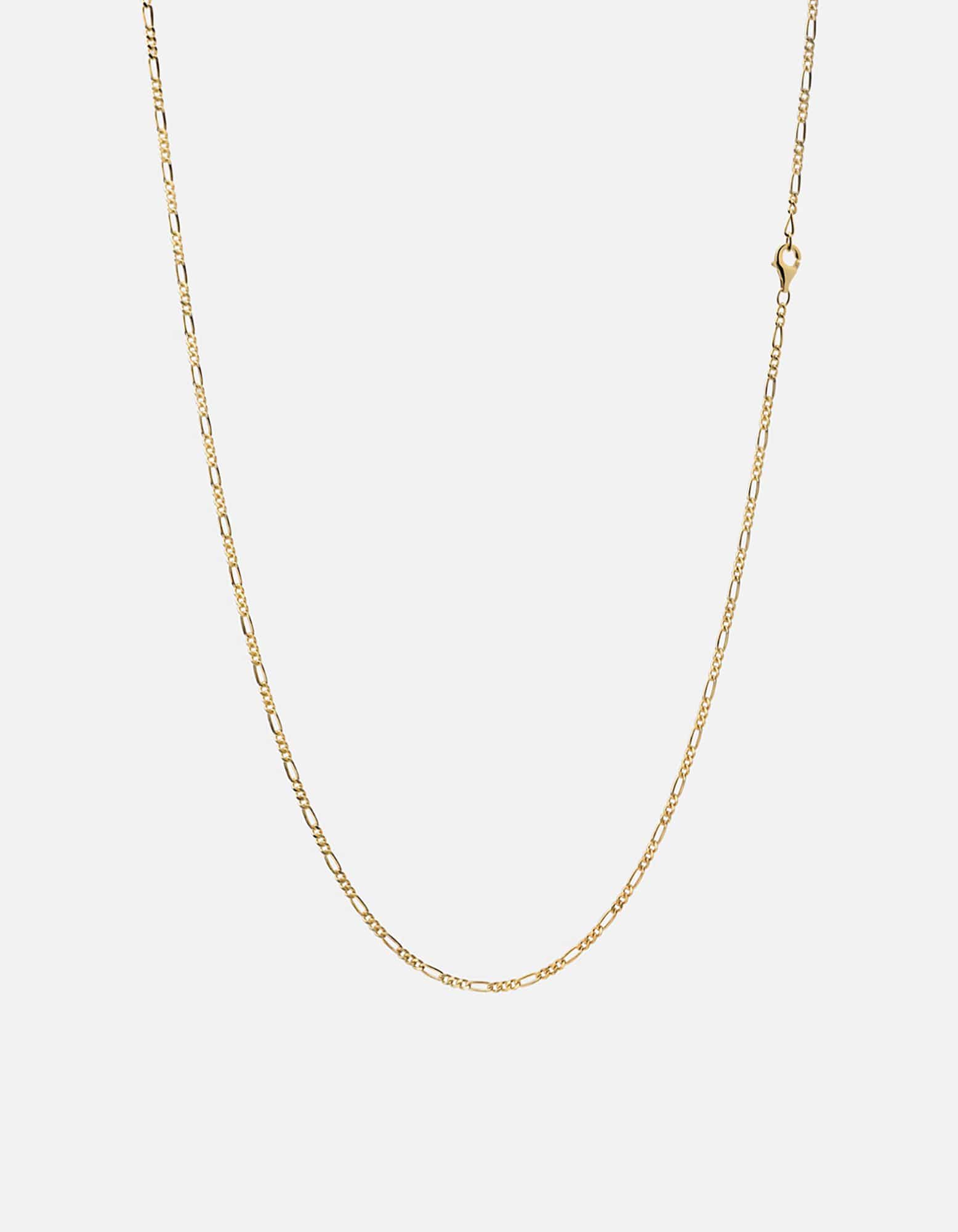 2mm Figaro Chain Necklace, Gold Vermeil