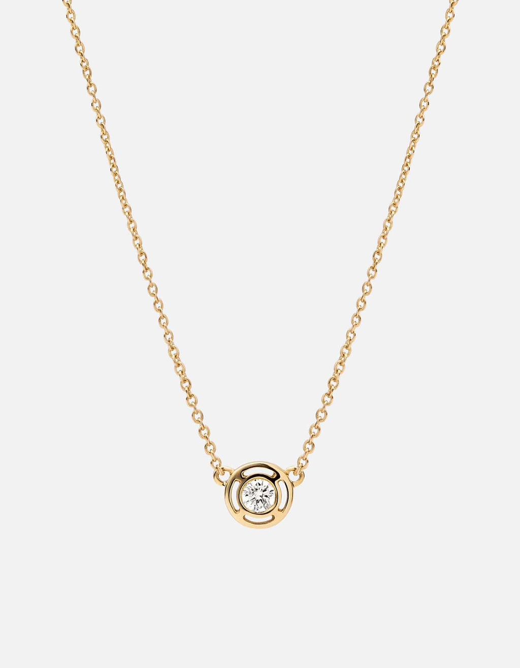 Miansai Necklaces Luna Necklace, 14K Gold/Diamond Polished Gold / 14-16 in.