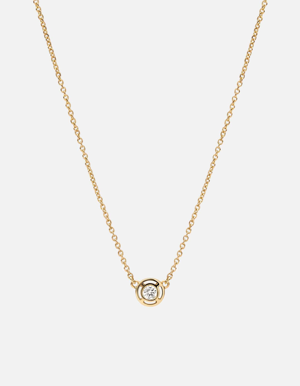 Miansai Necklaces Mini Luna Necklace, 14K Gold/Diamond Polished Gold / 12-14 in.