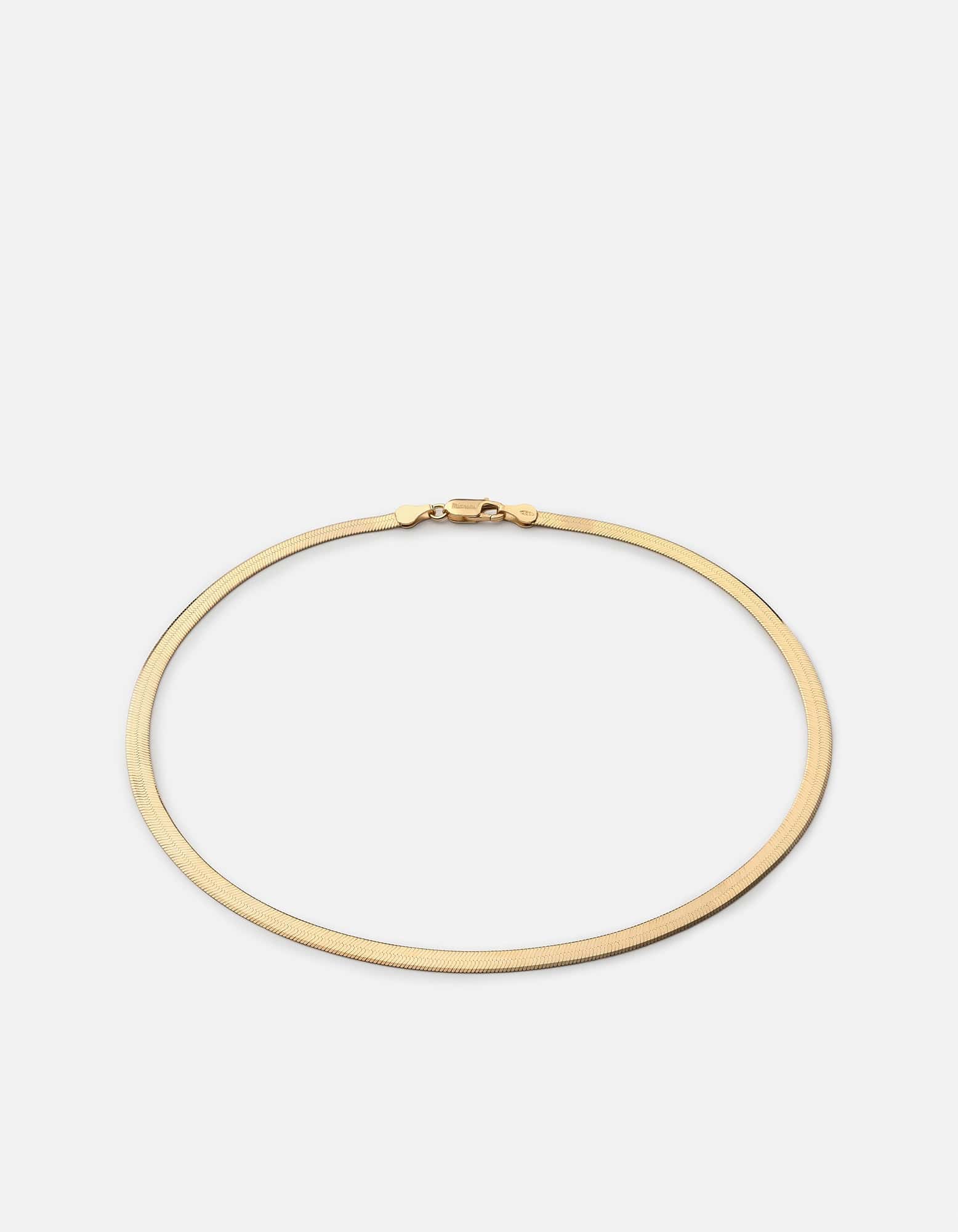 Miansai Necklaces Herringbone Choker, Gold Vermeil Polished Gold / 15 in.