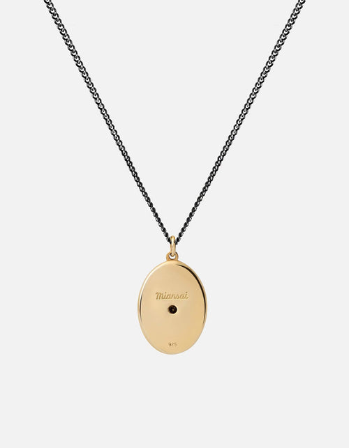 Argyle Black Diamond Pendant Necklace, Gold Vermeil / Gray