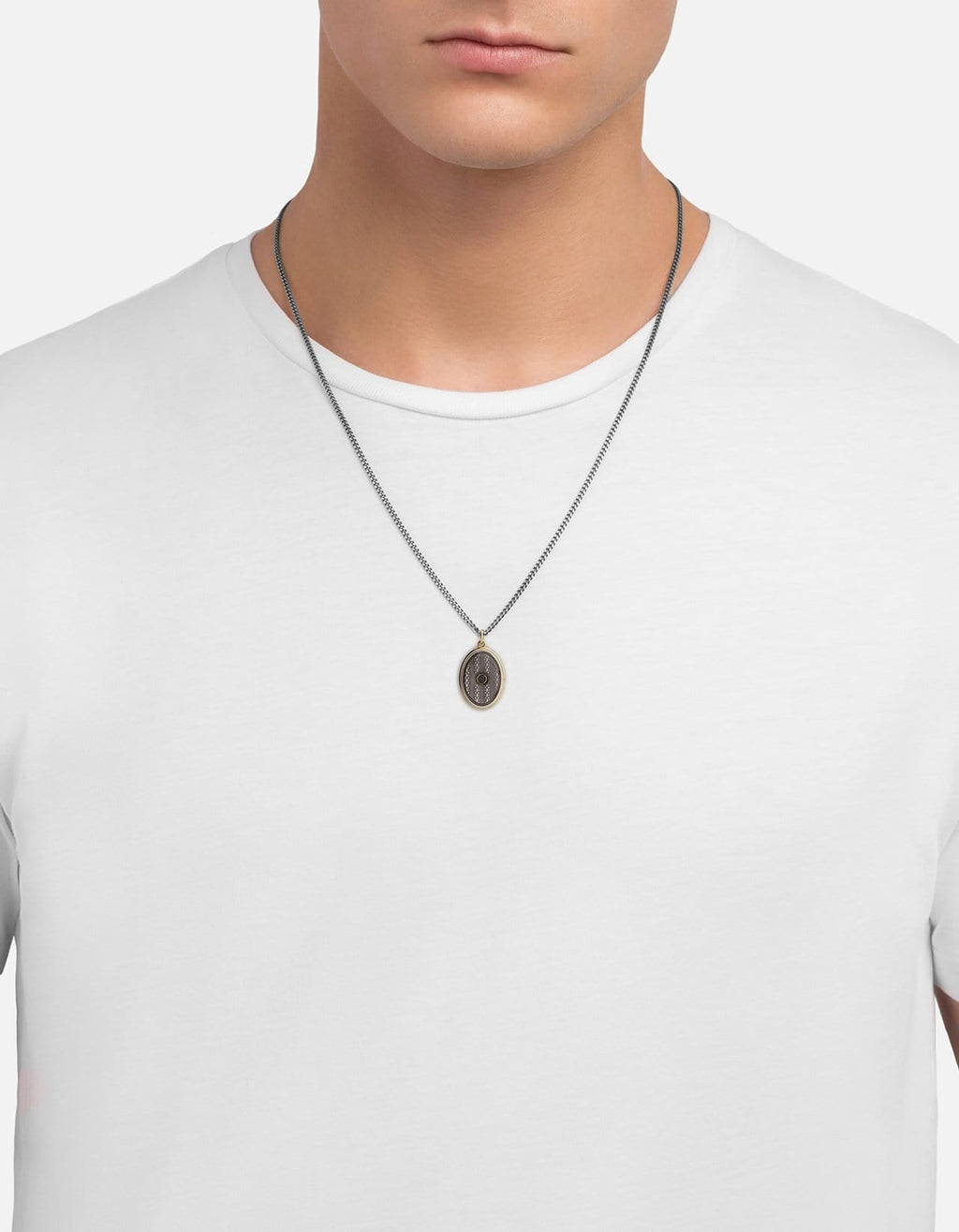 Argyle Black Diamond Pendant Necklace, Gold Vermeil / Gray