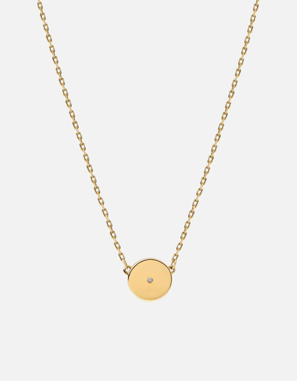 Rey Necklace, 14k Gold Pavé