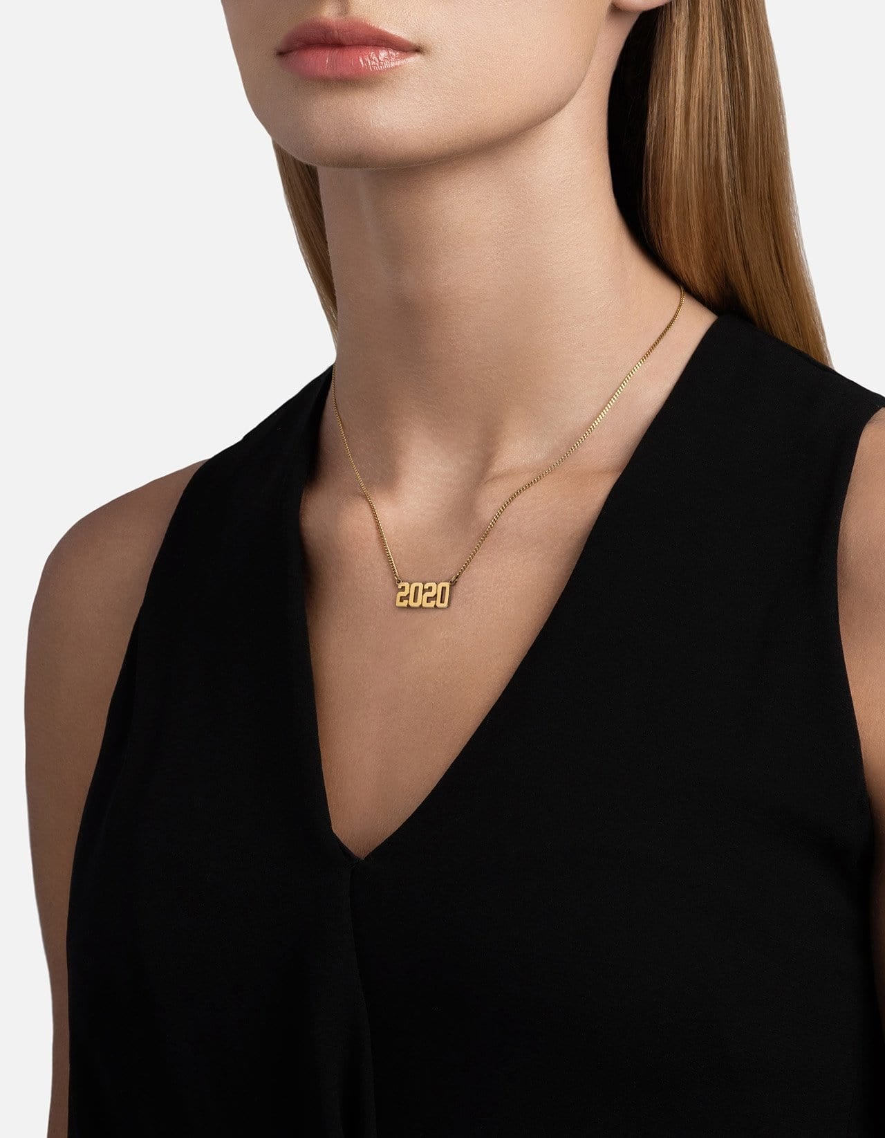 Numero Necklace, 14k Gold