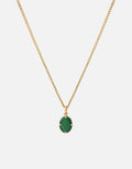 Miansai Necklaces Portal Pendant Necklace, Gold Vermeil/Green Green / 21 in. / Monogram: No
