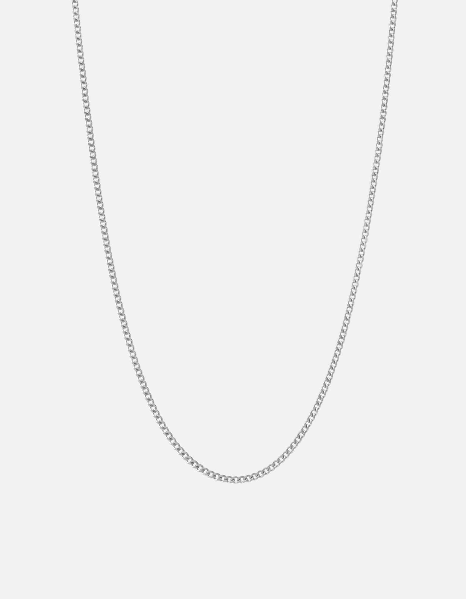 Miansai Necklaces 2mm Cuban Chain Necklace, Polished Silver Polished Silver / 24 in.