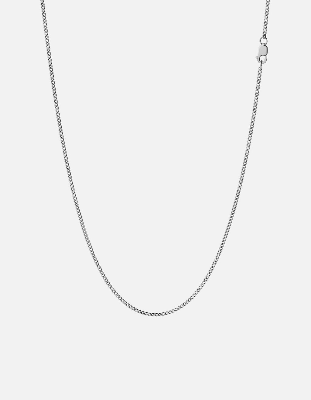 2mm Cuban Curb Chain Necklace, Sterling Silver