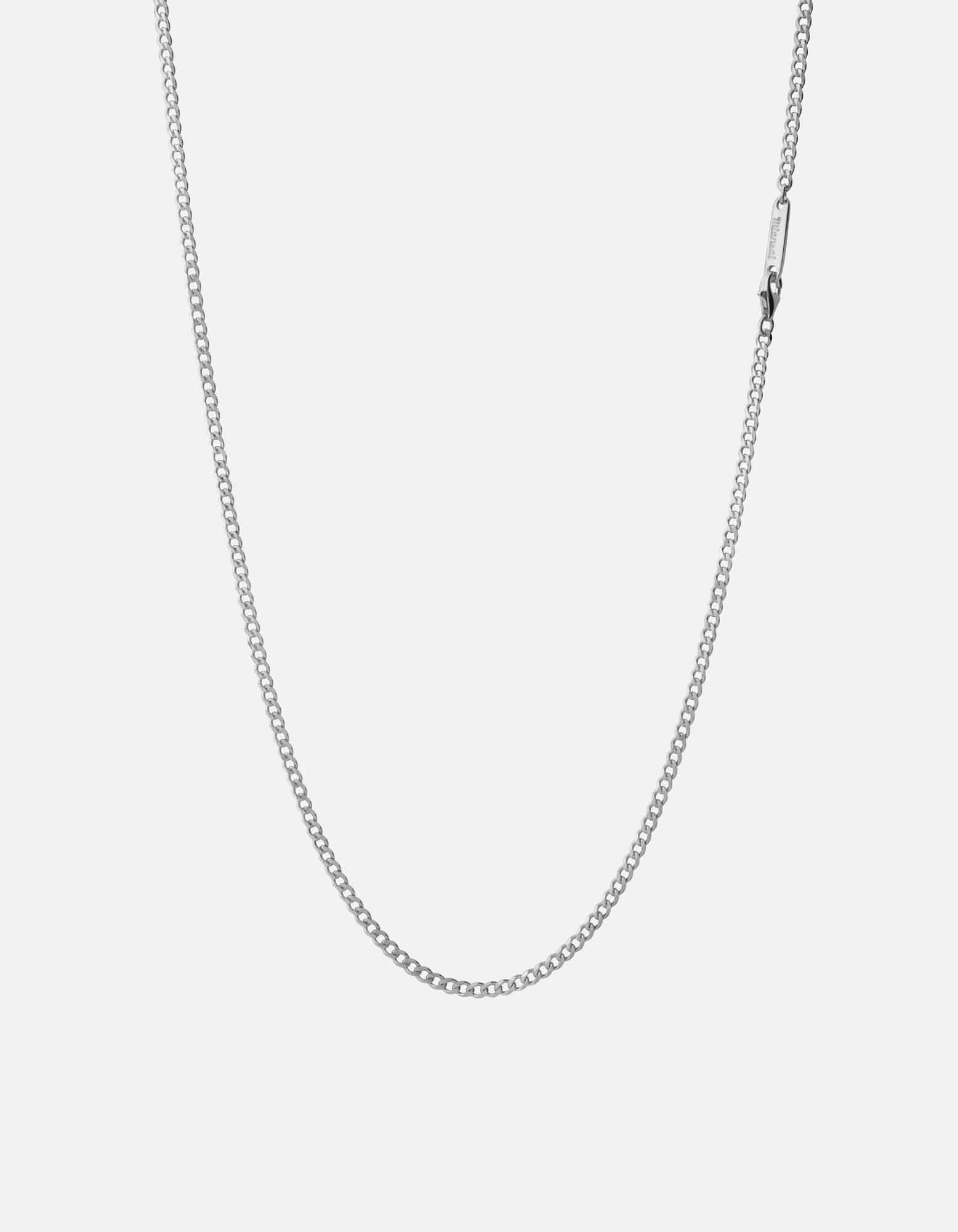 Miansai Necklaces 3mm Cuban Chain Necklace, Sterling Silver