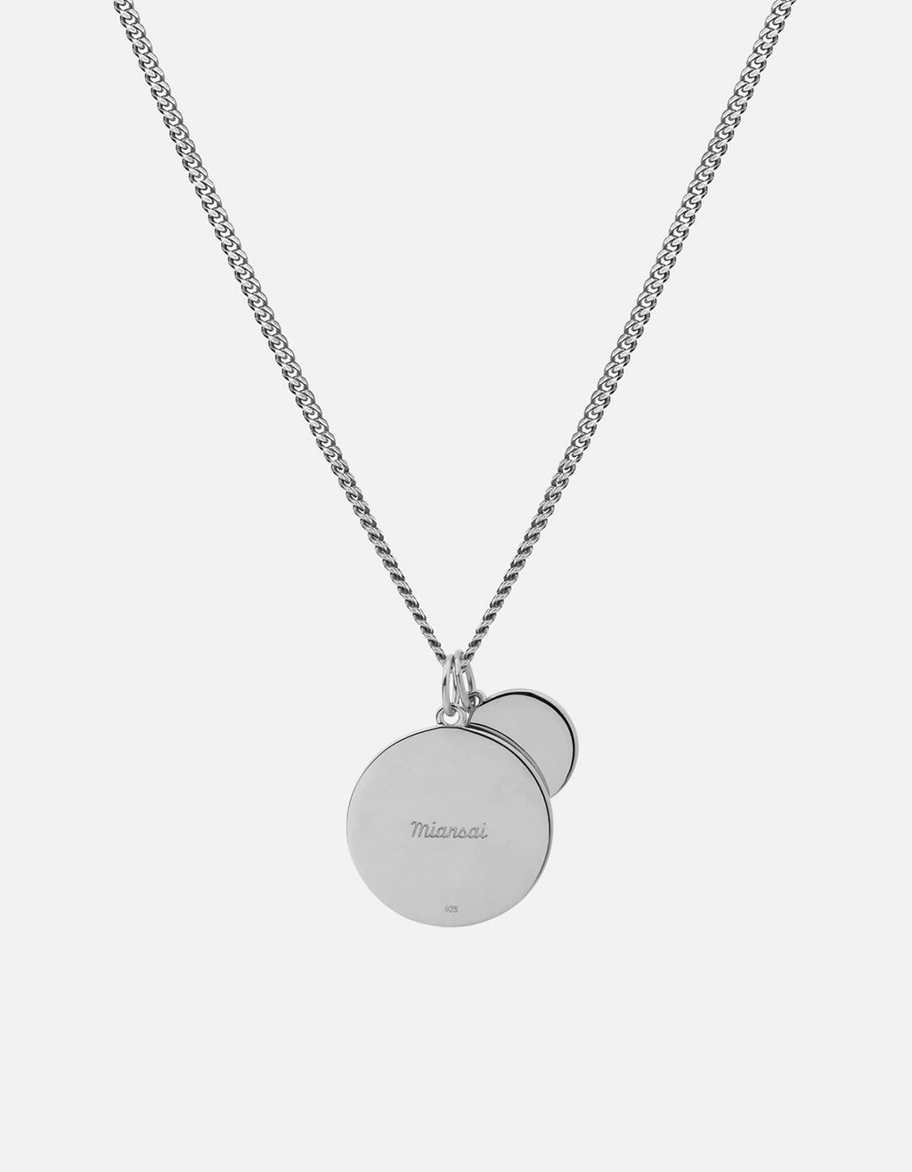 Saint Christopher Surf Necklace, Sterling Silver / Emerald Green