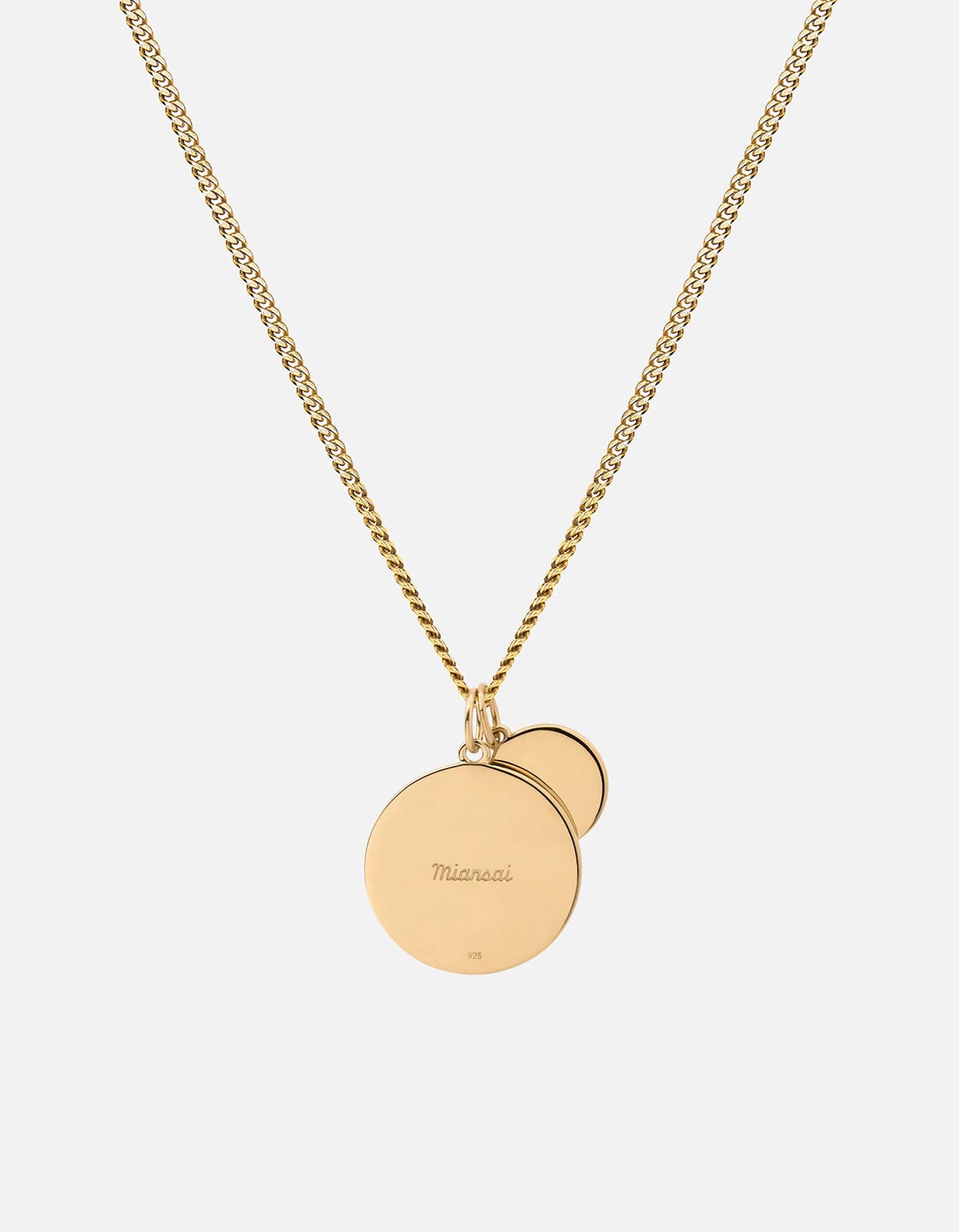 Saint Christopher Surf Necklace, Gold / Emerald Green