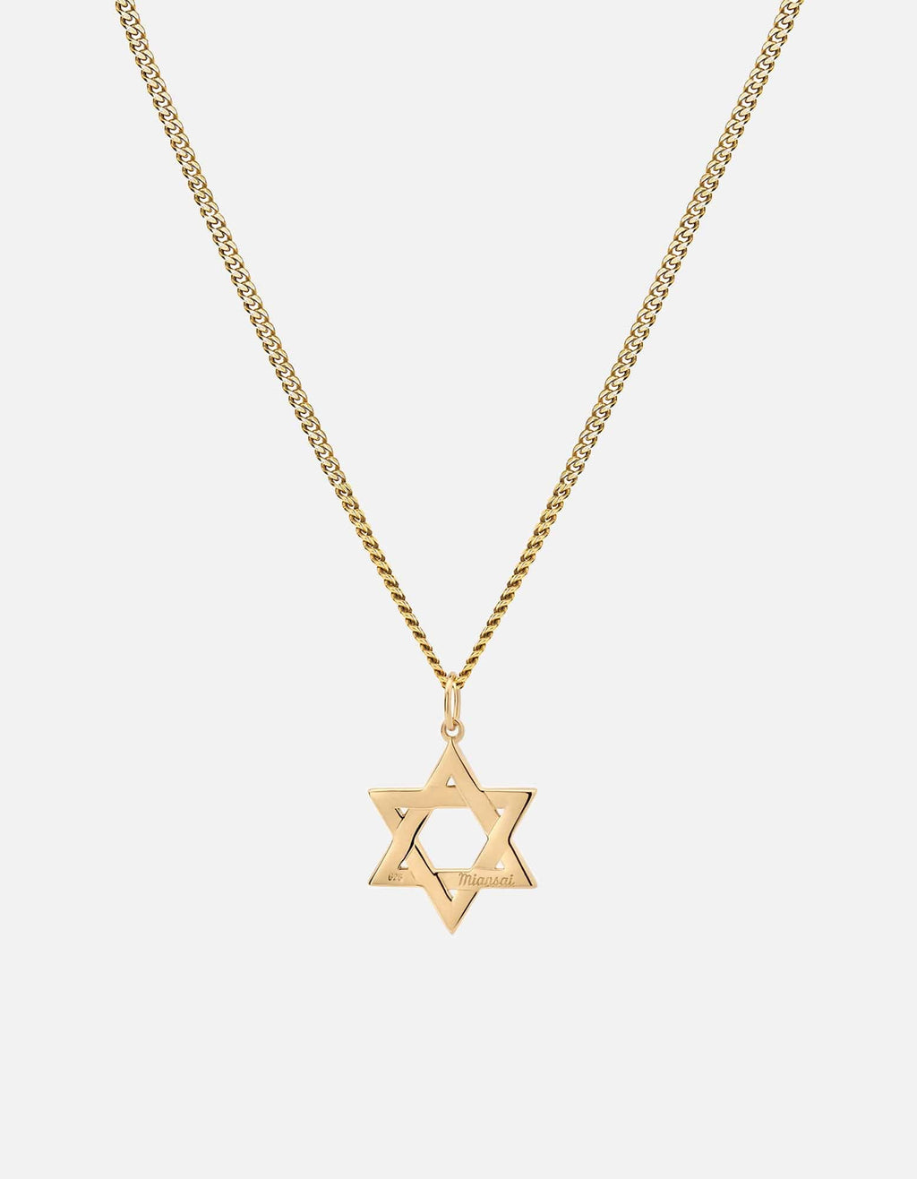 Star of David Pendant Necklace, Gold Vermeil