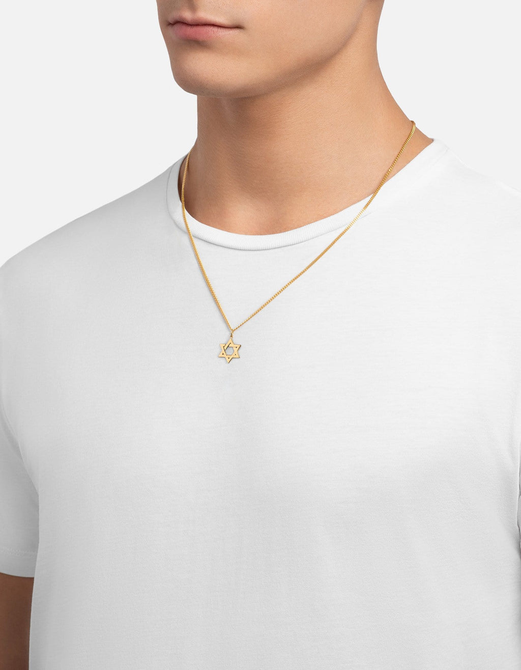 Star of David Pendant Necklace, Gold Vermeil