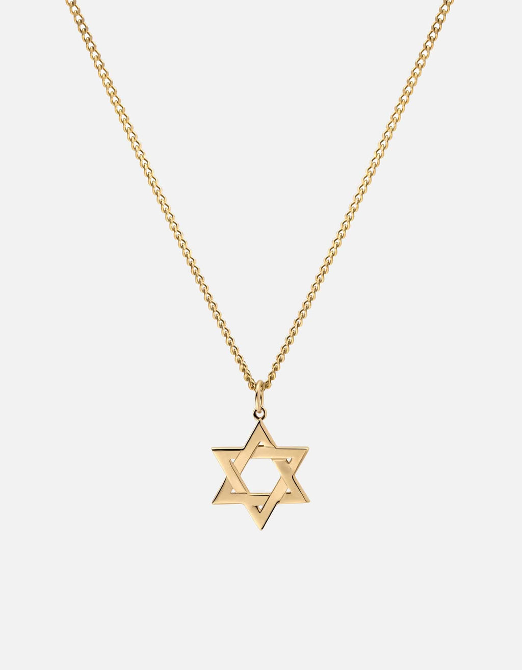 Star of David Pendant Necklace, 14k Gold