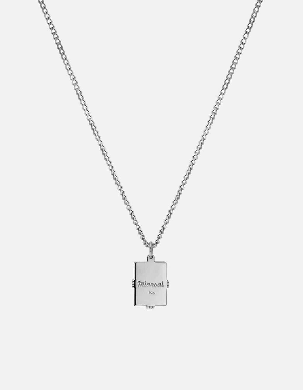 Lennox Onyx Pendant Necklace, Sterling Silver