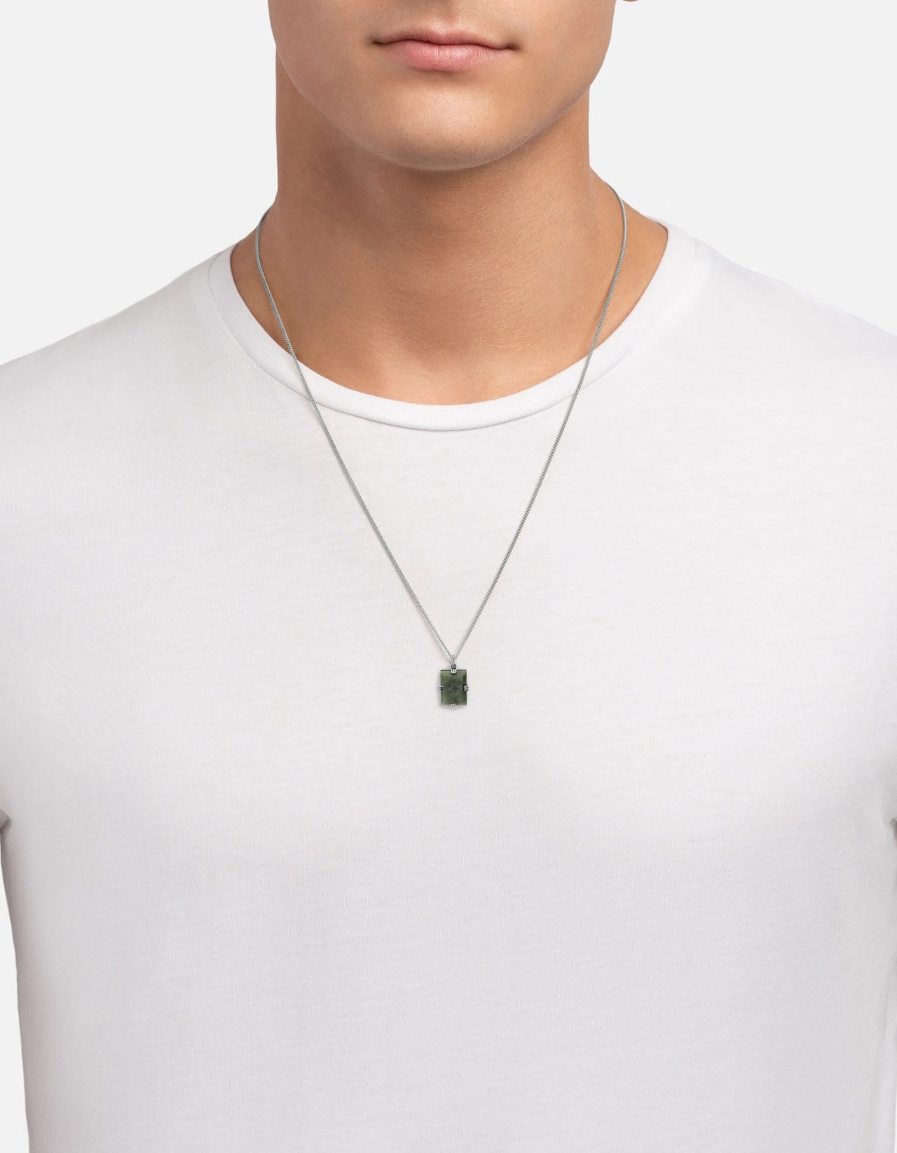 Lennox Jasper Pendant Necklace, Sterling Silver