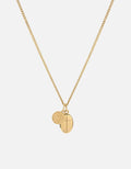 Miansai Necklaces Croix + Mini St Christopher Necklace, Gold Vermeil Polished Gold / 24 in. / Monogram: No