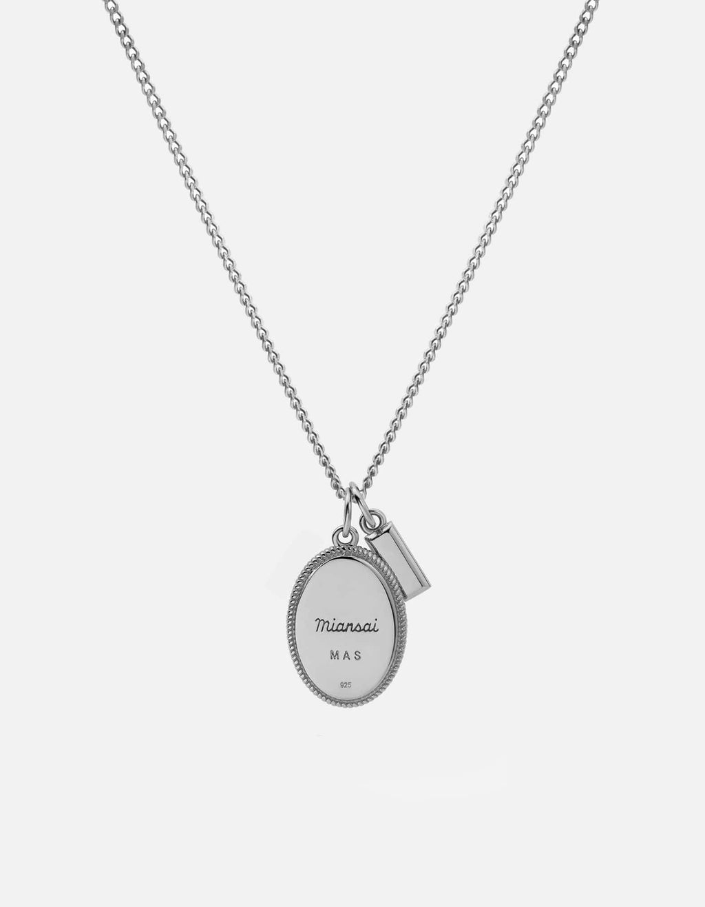 Entrata Necklace, Sterling Silver/Black