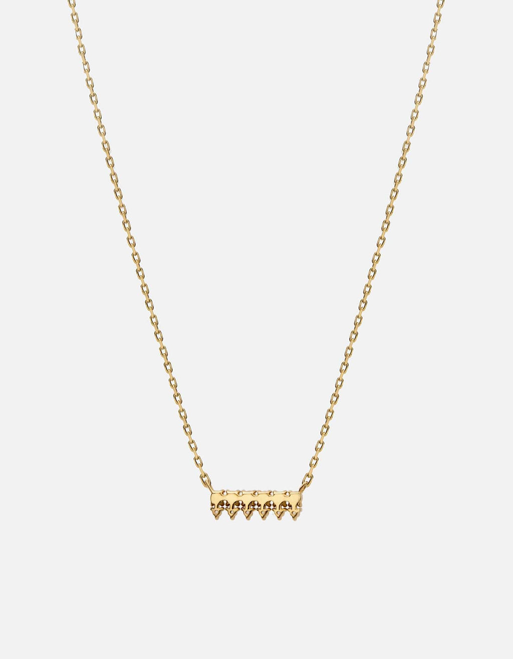 Aurea Pearl Necklace, 14k Gold Pavé