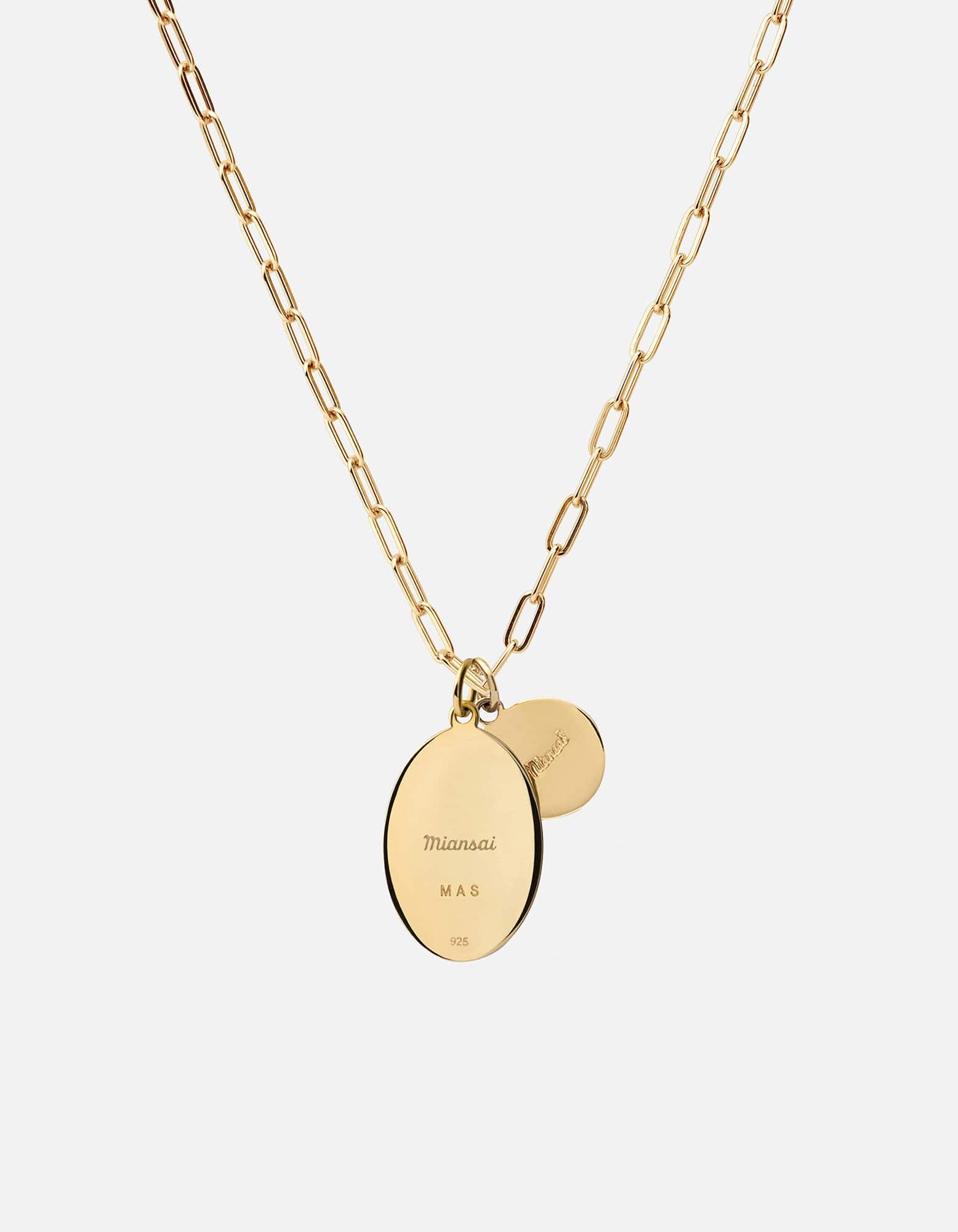 Fortuna Cable Chain Necklace, Gold Vermeil/Blue