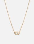 Miansai Necklaces Luna Necklace, 14k Gold Baguette Pavé Polished Gold/Baguette Pave / 16-18 in.