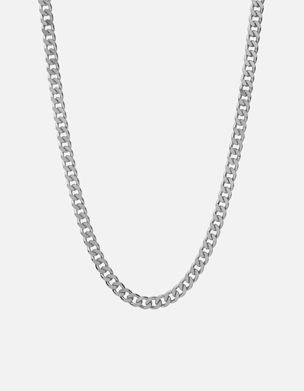 6.5mm Cuban Curb Chain Necklace, Sterling Silver