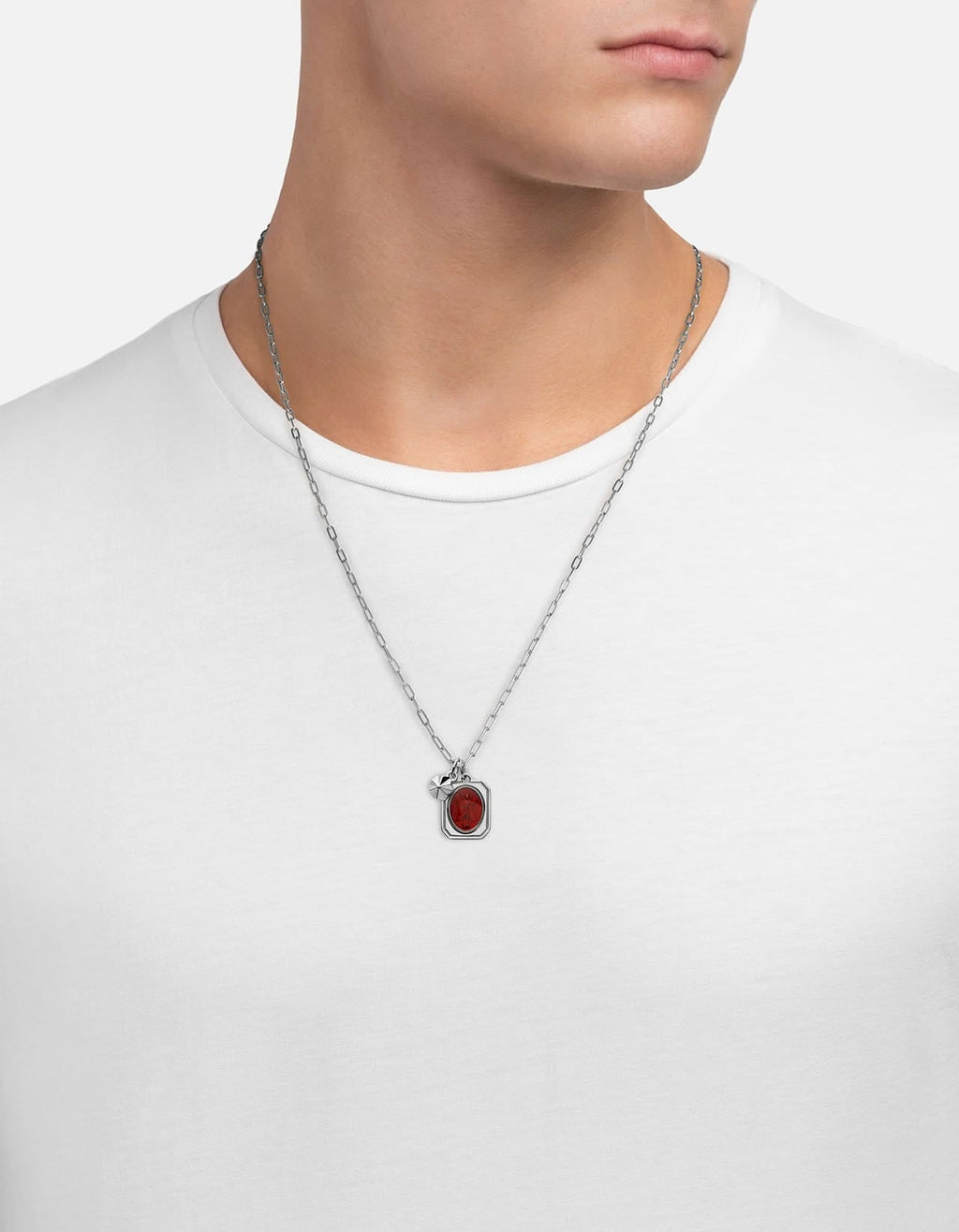 Genesis Necklace, Sterling Silver/Enamel
