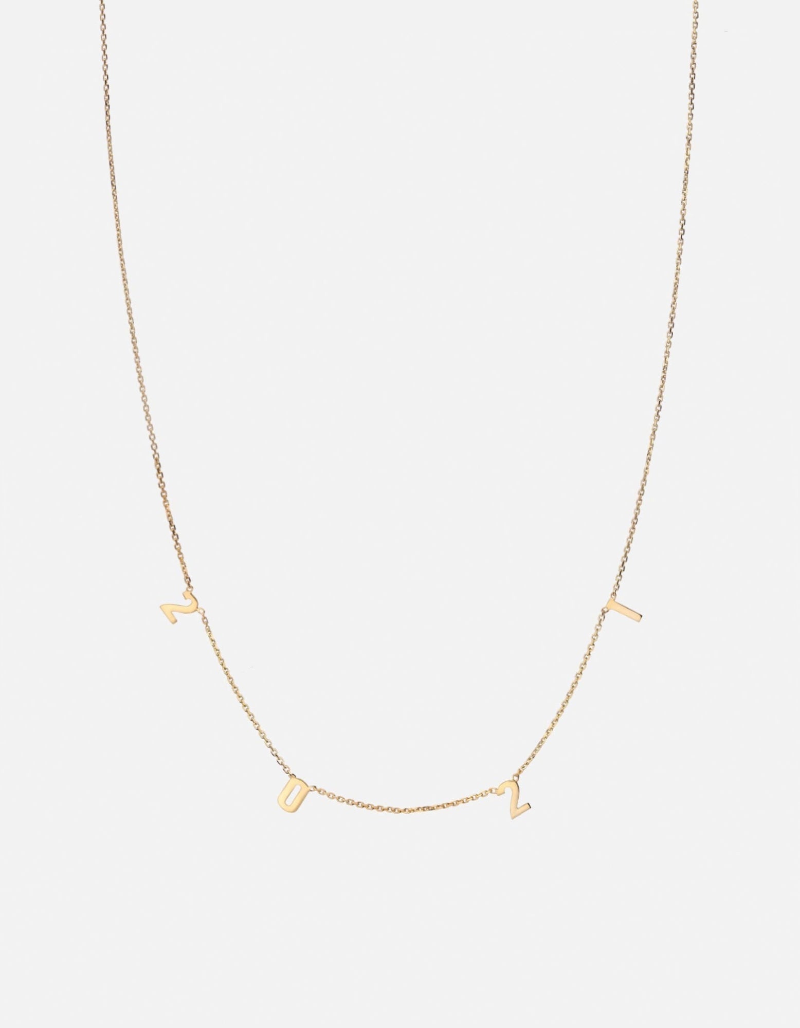 Miansai Necklaces Numerus Necklace, 14k Gold Polished Gold / 1 / Monogram: No