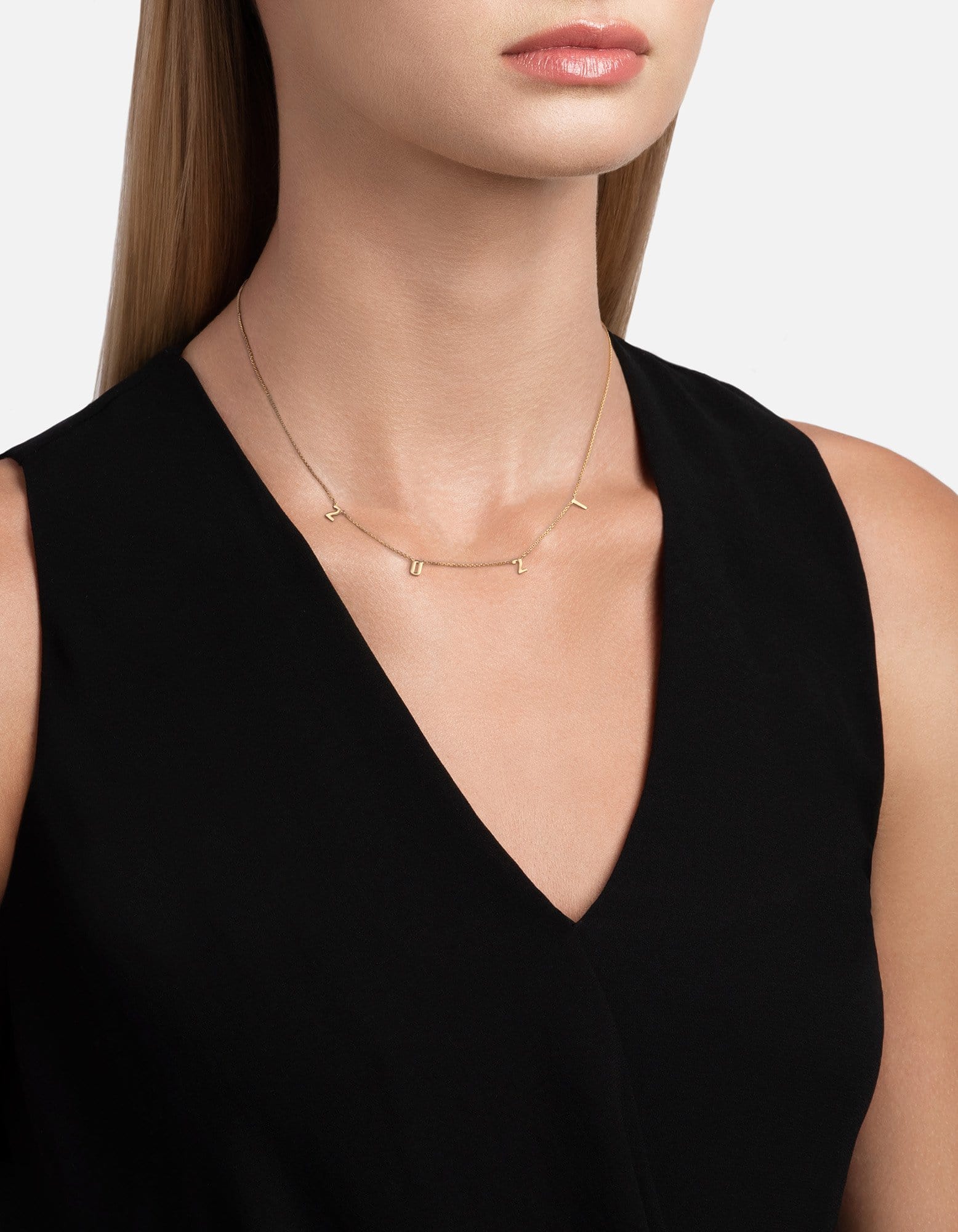 Numerus Necklace, 14k Gold