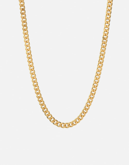 Miansai Necklaces 6.5mm Cuban Chain Necklace, Gold Vermeil Polished Gold / 21 in.