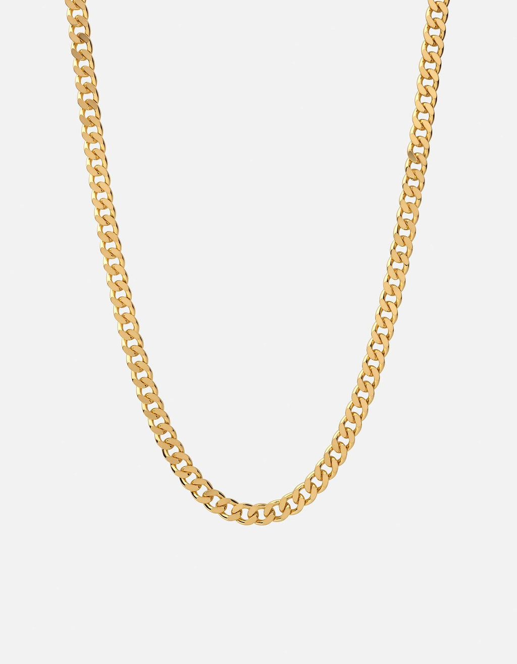6.5mm Cuban Curb Chain Necklace, Gold Vermeil