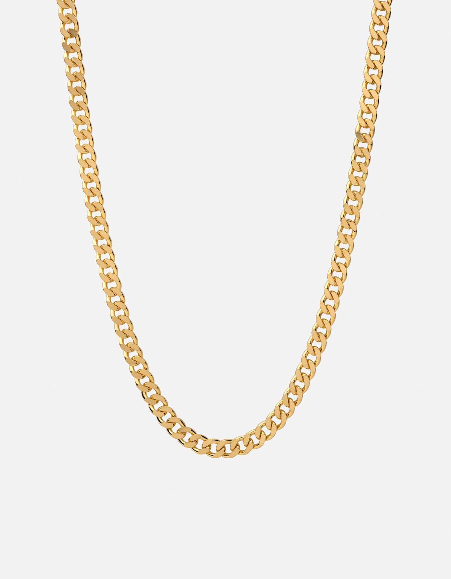 6.5mm Cuban Curb Chain Necklace, Gold Vermeil