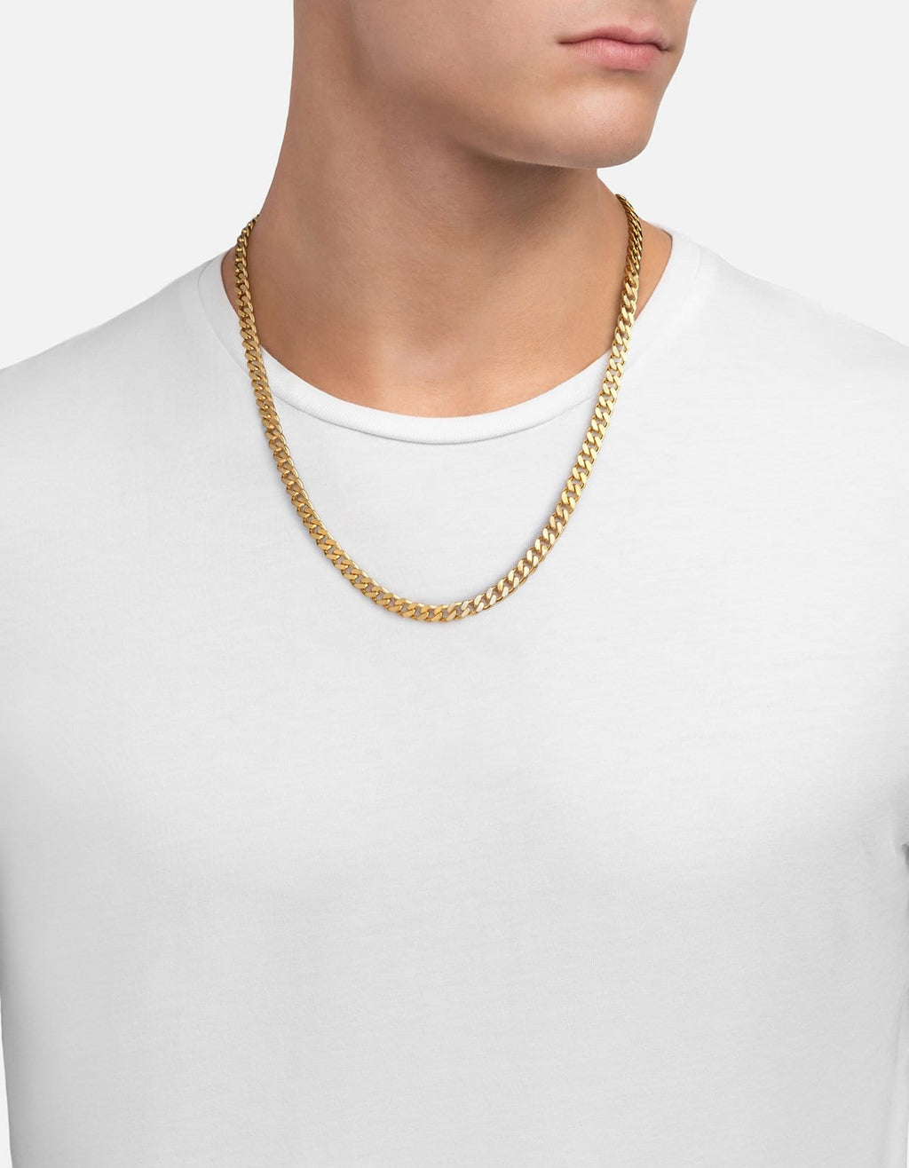6.5mm Cuban Curb Chain Necklace, Gold Vermeil