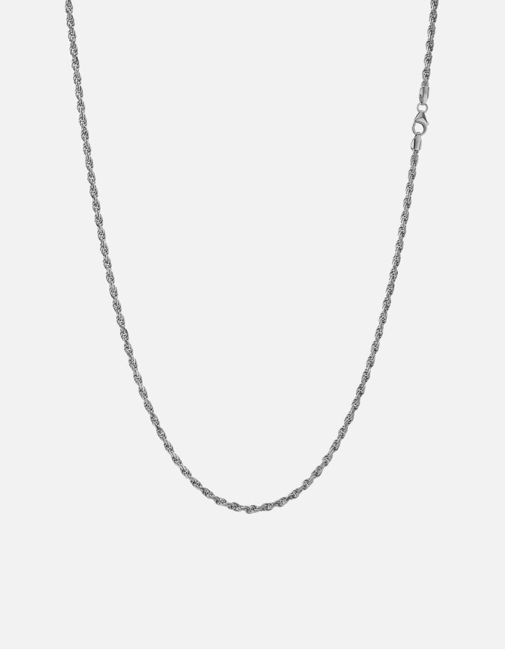 2.4mm Rope Chain Necklace, Sterling Silver