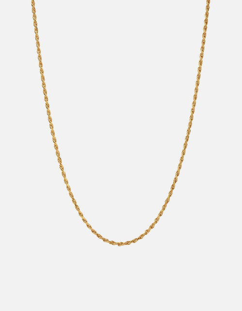 Miansai Necklaces 2.4mm Rope Chain Necklace, Gold Vermeil Polished Gold / 22 in.