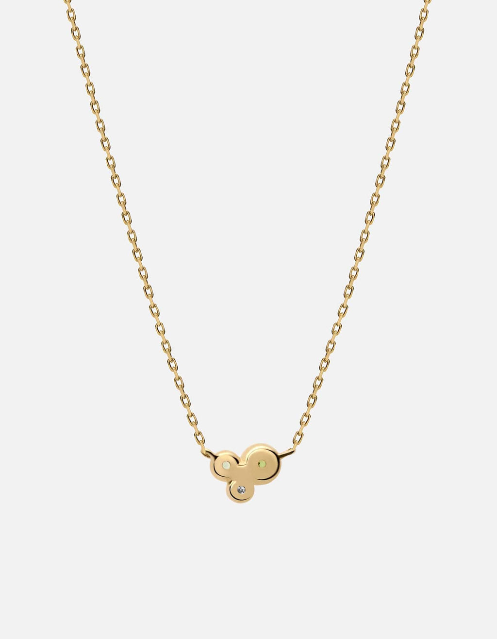 Ora Necklace, 14k Gold Pavé/Quartz