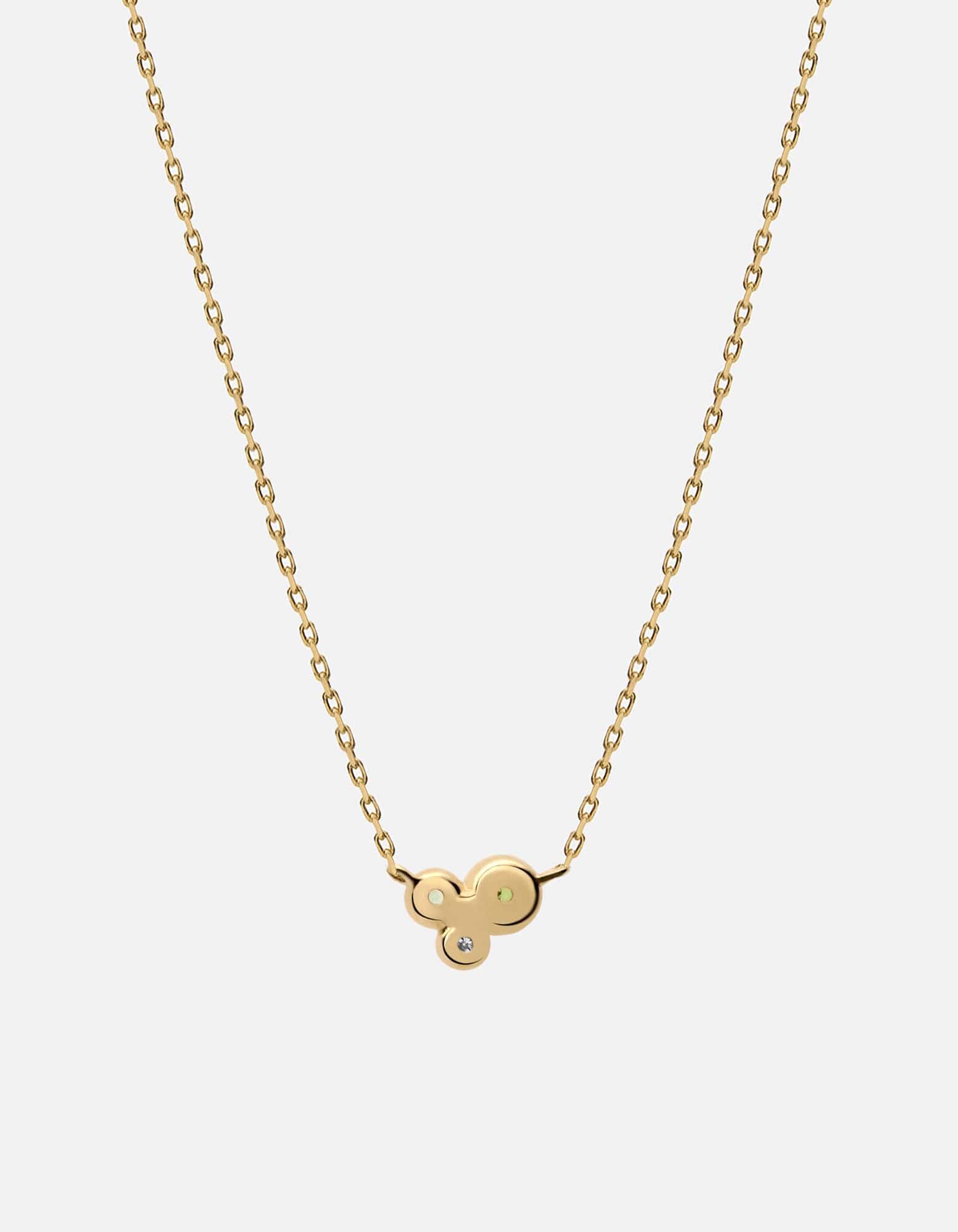 Ora Necklace, 14k Gold Pavé/Quartz