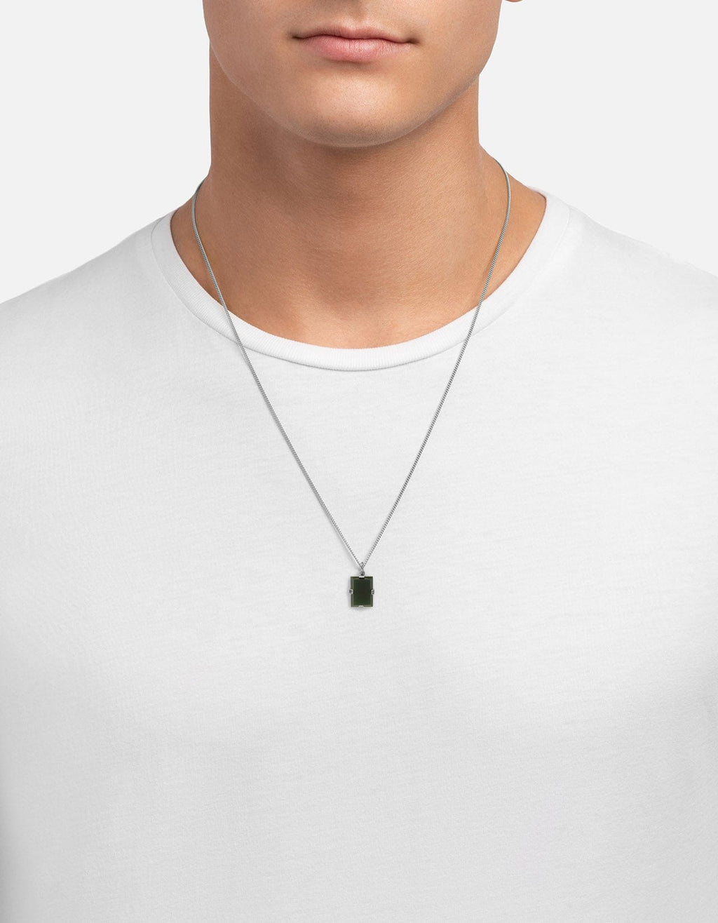 Lennox Agate Necklace, Sterling Silver