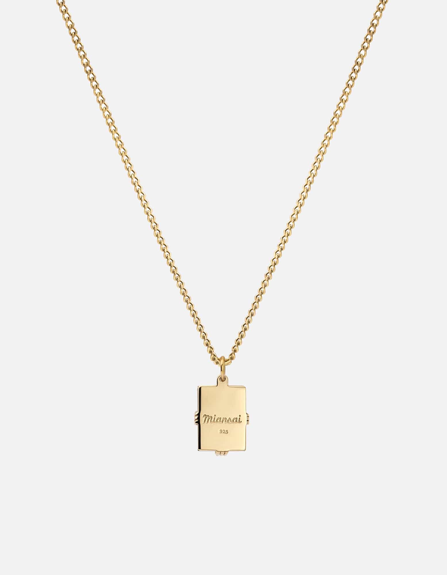 Lennox Agate Pendant Necklace, Gold Vermeil