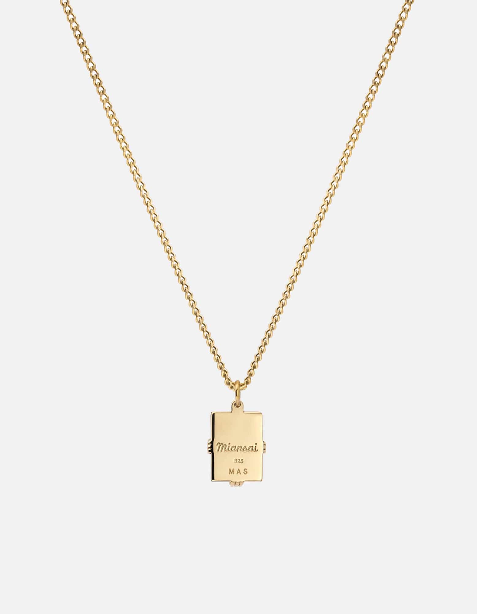 Lennox Agate Pendant Necklace, Gold Vermeil
