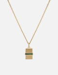Miansai Necklaces Vault Necklace, Gold Vermeil/Emeralds Green / 24 in. / Monogram: No
