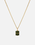 Miansai Necklaces Otis Jasper Necklace, Gold Vermeil Green / 24 in. / Monogram: No